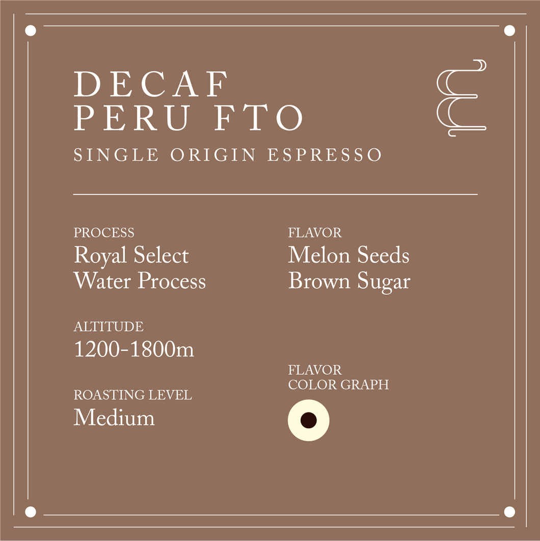 Single Origin Espresso - Decaf Peru FTO Norte